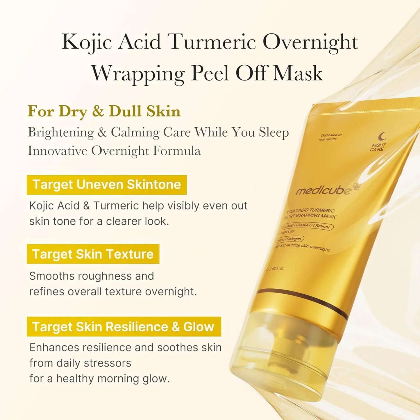 Medicube Turmeric Overnight Wrapping Peel Off Mask